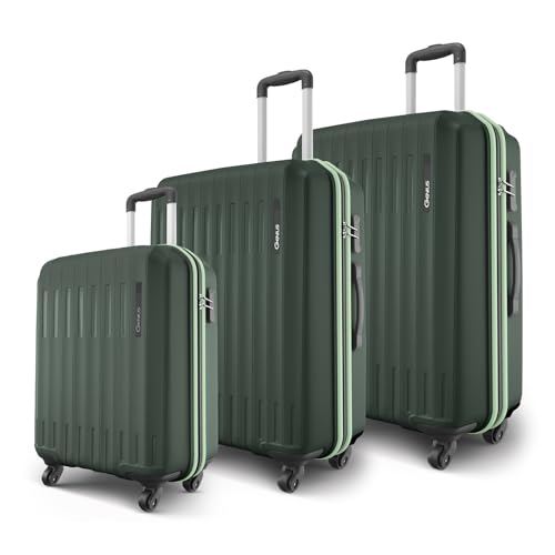 Safari Genius Alley Set of 3 (Cabin + Medium + Large) Trolley Bags Hard Case Polypropylene, 4 Wheels, 360 Degree Wheeling Luggage, Suitcase for Travel, Trolley Bags for Travel, Deep Forrest Safari Genius Alley Set of 3 (Cabin + Medium + Large) Trolley Bags Hard Case Polypropylene, 4 Wheels, 360 Degree Wheeling Luggage, Suitcase for Travel, Trolley Bags for Travel, Deep Forrest