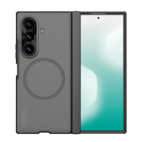 Image of Nillkin Case for Samsung Galaxy Z Fold 8 Ultra (8.0 inch Inch) Super Frosted Shield Fold Magnetic 180 Folding 360 Protection Transparent Black Color