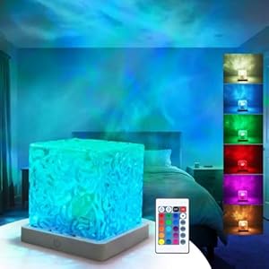 LED Sternenhimmel Projektor, Wasserwellen Lampe, Nachtlicht Ocean Lamp Kinder, 16 Farben, 30 Beleuchtung Effekten mit Fernbedienung, Sternenprojektor Deko für Kinderzimmer Schlafzimmer Gaming Party