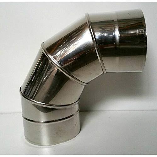 Acero Inoxidable Ajustable Codo 90 45 Grados Chimenea Forro Doblar Tubo - 125mm