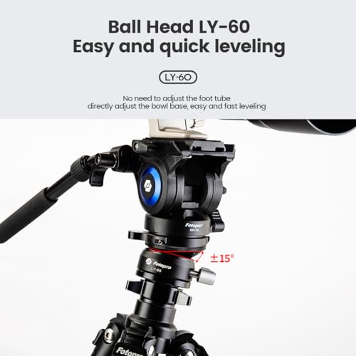 Image of Fotopro 60mm Tripod Leveling Bowl Base, ±15 Quick Adjustment, 10kg Load