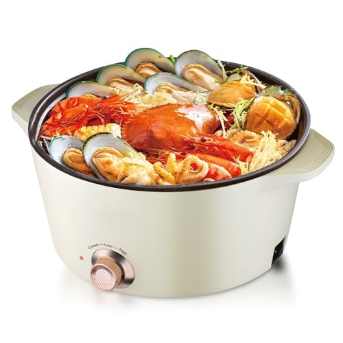 Cuisinière électrique multifonction 5 L + 7 L, poêle électrique antiadhésive, cuiseur vapeur for usage domestique, convient for la cuisson, la friture et la cuisson à la vapeur.