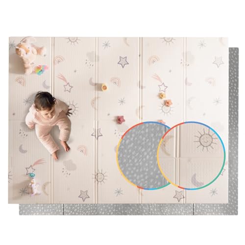 Nuby - Nuby - Tapis d'Éveil Bébé Réversible - Tapis de Jeux Bébé Sécurisé - Aide à la Motricité - Léger et Pliable - Facile à Plier, Ranger et Transporter - avec Un Design Étoiles et Ciel - -10%