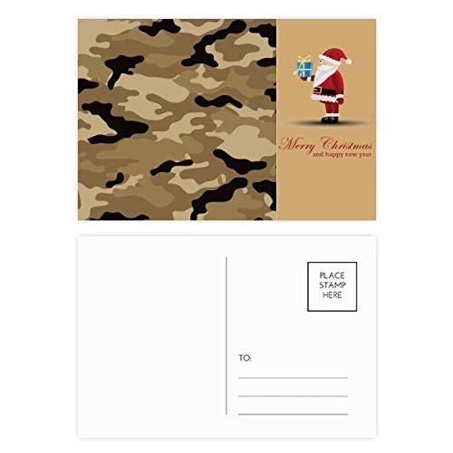 Cartes postales motif camouflage Père Noël lot de 20 cartes de vœux illustrées Ligne d'Art