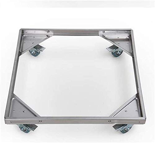 Waschmaschinensockel, Edelstahl, verstellbar, bewegliche Grundlast 500 kg, für Trockner, Waschmaschine und Kühlschrank, Metallic 2020