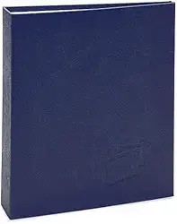 Álbum de fotos Ical, encadernação tradicional, para 80 fotos 15x21cm - envelope plástico transparente - linha Cores - modelo azul-escuro texturizado - 167