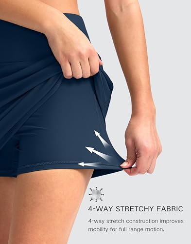 Image of G Gradual Women's 16 inch Swim Skirt with Pockets High Waisted Tummy Control Modest Swimsuit Bathing Suit Bottoms for Women