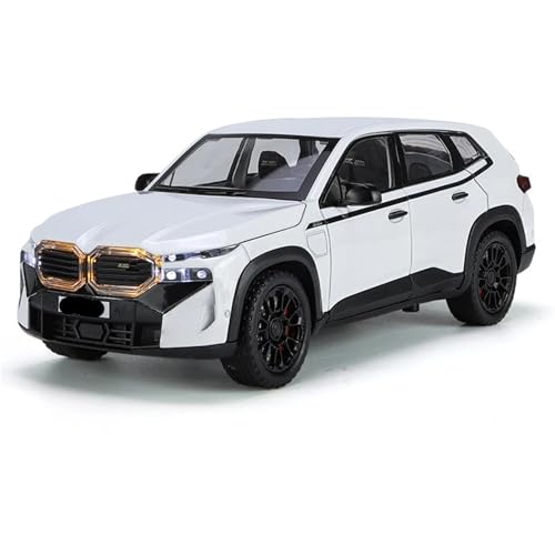 For Coche Modelo XM 1/24, aleación de Zinc, Sonido y luz, decoración de vehículo, simulación de Escritorio, Coche Fundido a presión(Blue)