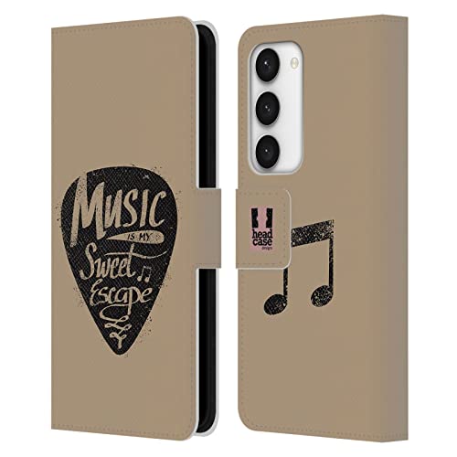 Étui en Cuir Samsung Galaxy S23 5G Head Case Designs Motif Guitare Premium