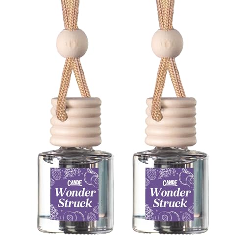 Image of C&E Craft Co Hanging Car Air Freshener Diffuser 2 Pack, Long Lasting Fragrance Oil Car Freshener, Glass Bottle Auto Air Freshener, Made in USA (Wonder Struck)