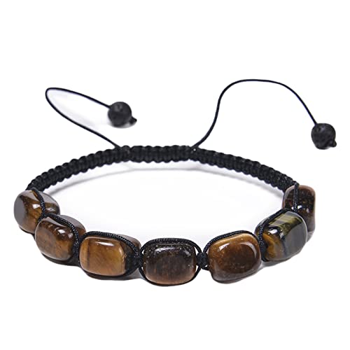 Pulseras Abalorios Mujer, Pulsera Onyx Pulseras con Abalorios Mujer Pulsera Elegante con Cuentas Ovaladas Longitud 16.7CM