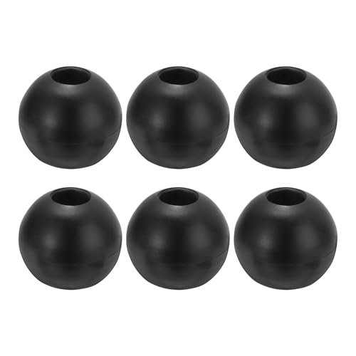 PATIKIL Tope de Bola de Cable, 6 Piezas Accesorios de Máquina de Gimnasio de Caucho para Equipo de Fitness de Cable Piezas de Repuesto de Unión de Puerto de Cuerda de Alambre, Negro
