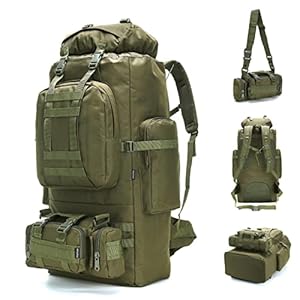 King’sGuard 100L Camping Hiking Backpack Molle Rucksack Military Camping Backpacking Daypack