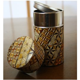 Amazon | 寄木細工いづみや 寄木缶茶筒 (大) 箱根寄木細工 | 寄木細工 