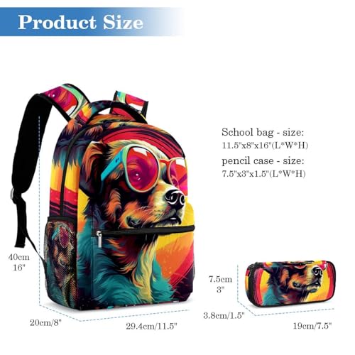 Sac à dos polyvalent robuste et lunettes de soleil rétro Cool Dog Large - 2