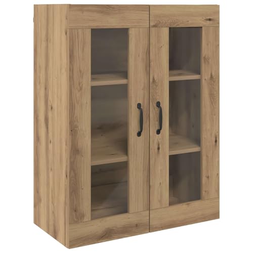 Armario de almacenamiento de roble para organizar su salón con este mueble de pared moderno 2