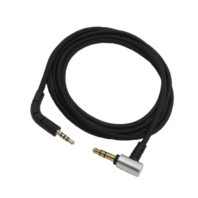 Alphatec B&W P7 Cavo audio di ricambio, compatibile con cuffie Bowers & Wilkins P7, cavo jack stereo maschio da 3,5 mm a 2,5 mm, 1,2 m, senza microfono/ telecomando, nero