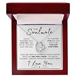 Soulmate Necklace - Your Last Everything | Stainless Steel and Gold Necklace for Her 14k White Gold...
