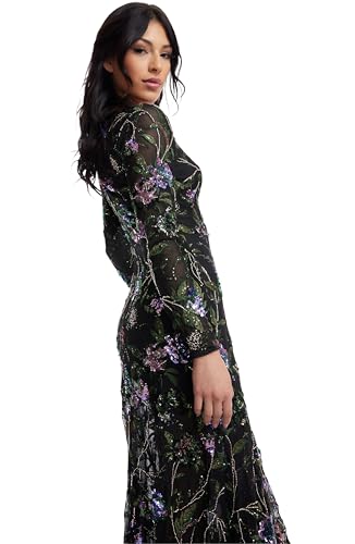 Image of Dress The Population Women's Ava Fit and Flare Maxi Dress