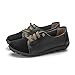 JUSTDINGRAN Cuir Véritable Mère Mother Scies Chaussures Appartements Mocassins Ballerina Lacets Soft Soft