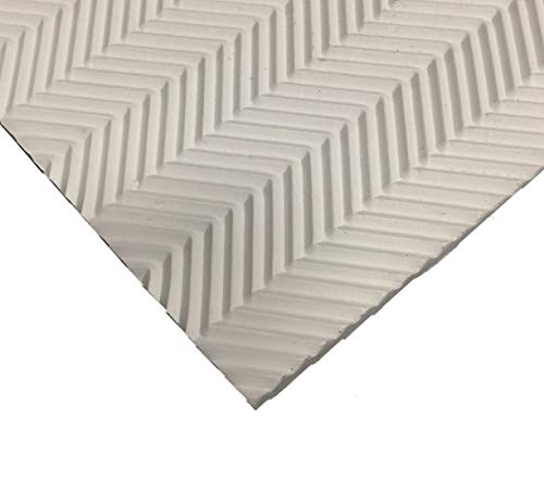 SoleTech 12 Iron White Herringbone Rubber Soling Sheet