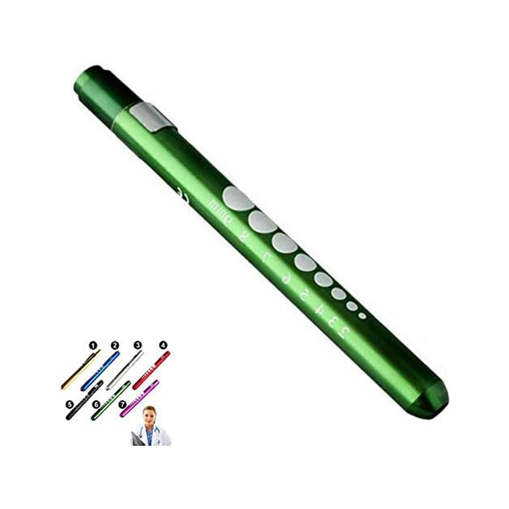 Penna con mini torcia, ideale per le diagnosi mediche, riutilizzabile, con luce LED, per uso domestico, esterno, per dottori, infermieri, soccorritori, 1 confezione, colore: oro