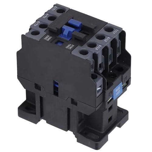 Image of LEYDEN CJX2, 40A (4011) 220 /230VAC, 50Hz Coil 3 Pole Power Contactor Switch, Thermosetting Plastic DIN Rail Contactors for Electrical ON /Off