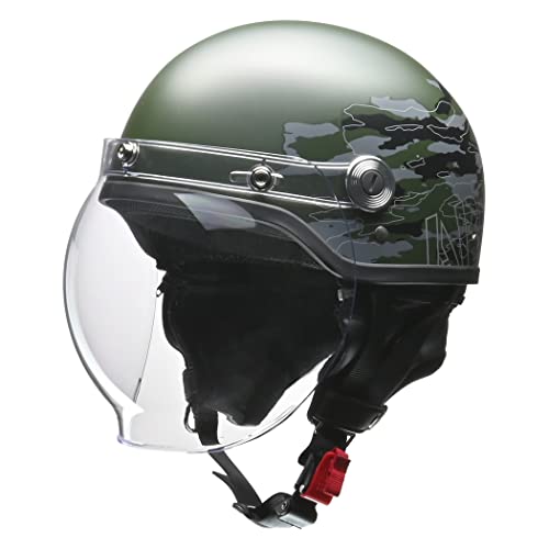 Casco de moto Lead Industrial CR-760 con pantalla de burbuja negro mate