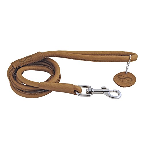 CHAPUIS SELLERIE SLA665 Correa Redonda Soft para Perro - Cuero marrón - Diámetro 8 mm - Largo 1,22 m - Talla S
