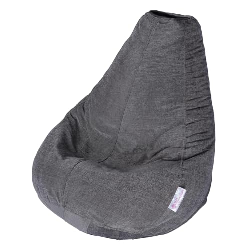 Image of Casa Copenhagen Premium Designer Fabric Bean Bag Chair, Filled with Beans | Capacity: Upto 7 Ft Height, 200 KG Weight | 4XL | Light Grey