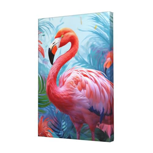 Toile flamant rose cadre moderne pour illuminer votre intérieur