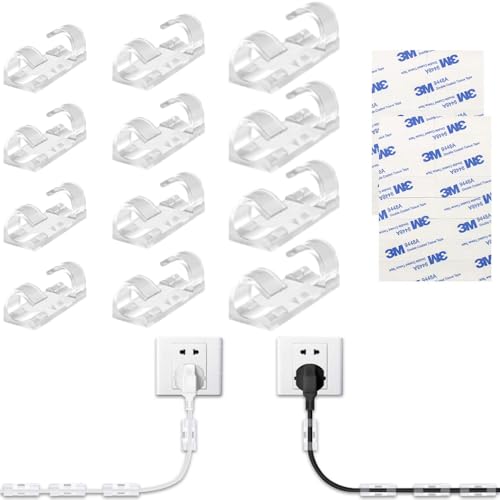La mejor comparación de Abrazaderas de cables los más solicitados. 44 MMSZHL 120 Pcs Clips de Cable Adhesivos, Organizador de Cables con Adhesivo, Abrazadera de Cables, Sujetacables de Alambre, Organizador de Cables Clip, Adapta a Cables de 4mm, 5mm,...