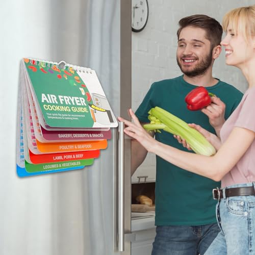 Air Fryer Cheat Sheet Magnets Cooking Guide Booklet, Air Fryer Recipe Book Air Fryer Cooking Times Chart Magnetic Keto Food Guide Air Fryer Accessories Temp Guide (Air Fryer Recipes) - Image 6