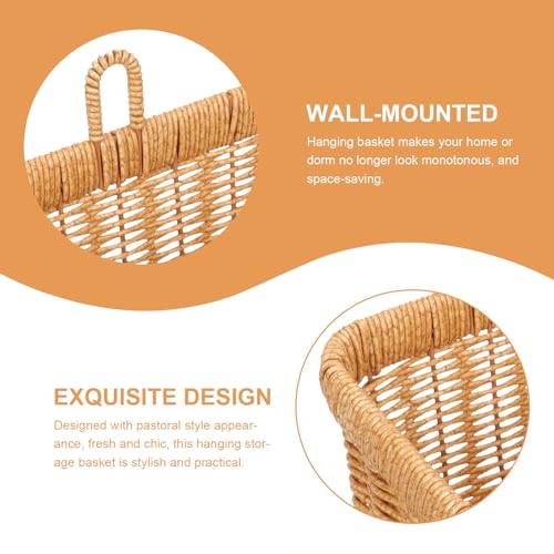 Cesta colgante de pared de estilo rústico para almacenamiento de pan 4