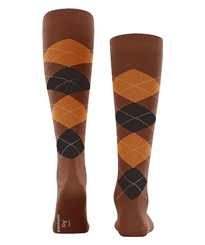 Burlington Heren King Kousen ademend duurzaam biologisch katoen platte naad voor drukvrije teen modieus met argyle business everyday ONE-SIZE-FITS-ALL als geschenk 1 Paar - Afbeelding 3