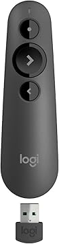 Logitech R500 Laser Presentation Remote Wireless Presenter, W126636324 Remote Wireless Presenter Bluetooth/RF Graphite Logitech R500 Laser Presentation Remote, Bluetooth/RF,