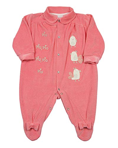 Macacão Bebê Plush 3 Pintinhos Piu Piu - Rosa P