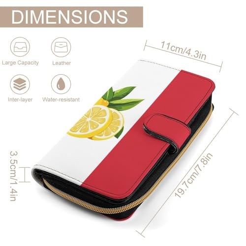 Italy Italian Lemon Town Flag Stylish Leather Wallet Womens Mens Slim Purse Secure Card Holder Durable Bifold Clutch Handbag2