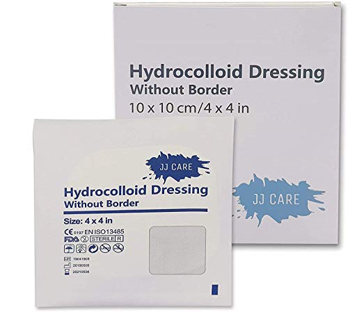 [Pack of 10] 4x4 inches Thin Hydrocolloid Dressing Without Border - Hydrocolloid Bandages
