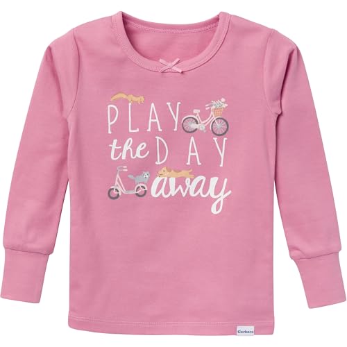 Gerber Baby Girls' Toddler Snug Fit 2-Piece Pajama Set, Playground, 12 Months - image 2