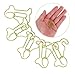 DOITOOL 50pcs Cute Puppy Paper Clips Creative Animal Shaped Metal Bookmarks for Office Supplies Decorative Planner Clips Smooth Finish and Endearing Design