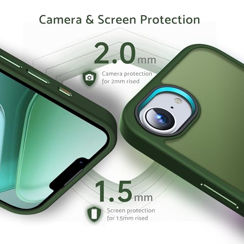 Coque mate antichoc verte pour iPhone 16e idéale pour le quotidien
