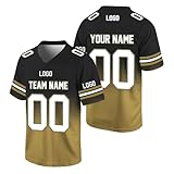 Genérico Camisetas de Rugby Personalizadas con Nombre del Equipo, número y Logotipo, Uniforme Fútbol Americano Impreso Personalizado para Adultos jóvenes y preescolares.