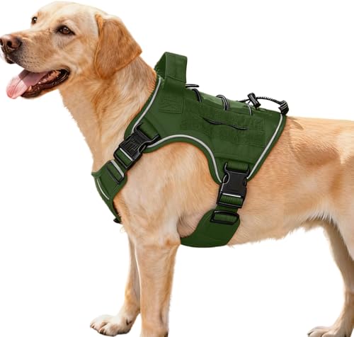 Heavy-Duty Tactical Dog Harness for Large Dogs, No Pull Adjustable