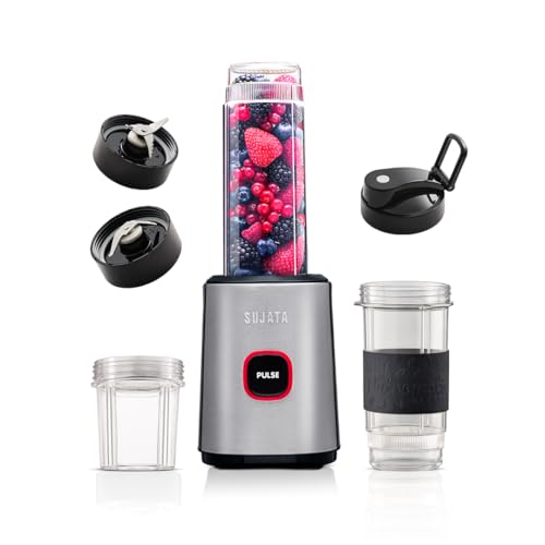 Sujata Nutromatic 600 Watt Electric Blender | Personal Blender for Smoothies, Juices & Nutritious Drinks with 3 Multipurpose Jars Including Travel Jar view 1