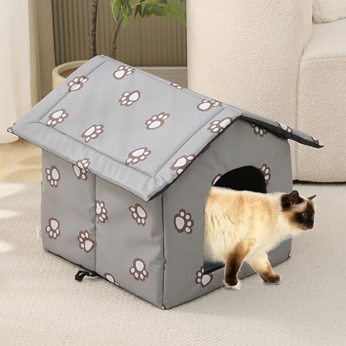 Teksome Hundehöhle kleine Hunde, Katzenhöhle große Katzen, Hundehaus drinnen Indoor, Hundehütte Stoff, Katzenhaus Winterfest, Kuschelhöhle Hund, Schlafhaus Haustierhaus zuhause, S/M