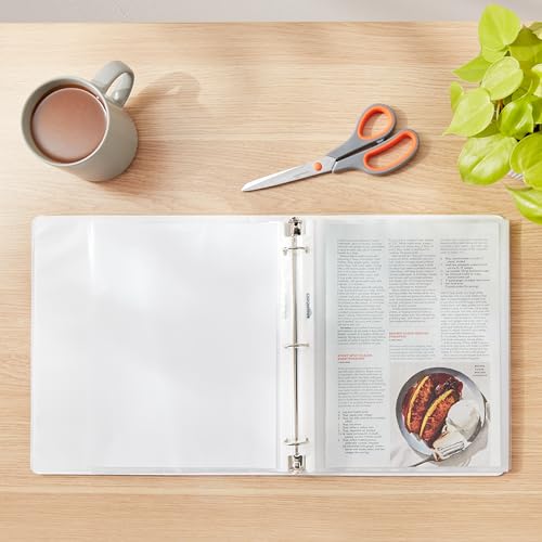 Amazon Basics Polypropylene (PP) Sheet Protector, Non-Glare, 200 Pack, Clear image 8