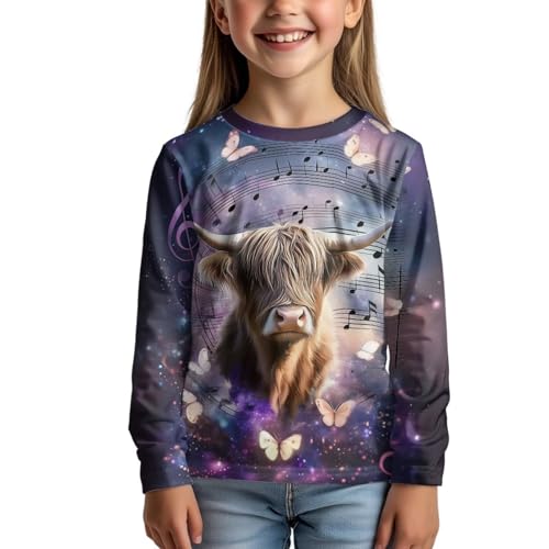 T Shirt for Kids 3-16Y Long Sleeve Shirt Crew Neck T-Shirt Sport Athletic Tops