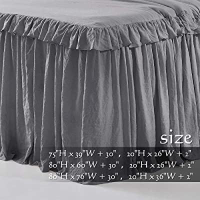 Miniatura 2 de -Colcha de cama con doble volado, edredón, juego de sábanas y camino de cama con funda de cojín, 100% algodón egipcio 600-TC- Tamaño Queen olímpico