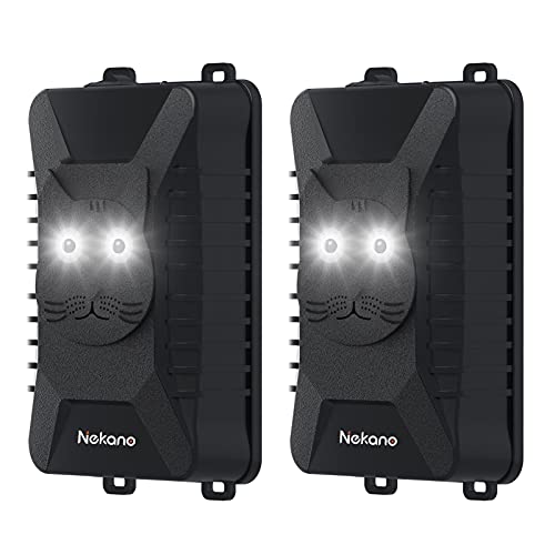Nekano Répulsif Ultrason pour Voiture, 3 Modes d'alimentation, avec Stroboscopique LED, pour Anti Rongeur Fouine Souris et Protéger Voiture Garage (Lot de 2) Cover